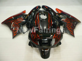 Black and Orange Flame - CBR600 F2 91-94 Fairing Kit