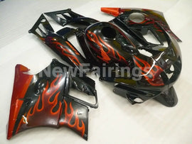 Black and Orange Flame - CBR600 F2 91-94 Fairing Kit