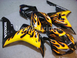 Black Yellow Flame - CBR1000RR 06-07 Fairing Kit