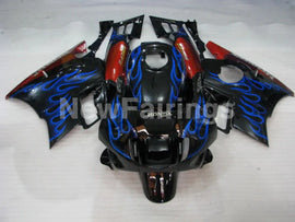 Blue and Black Red Flame - CBR600 F2 91-94 Fairing Kit