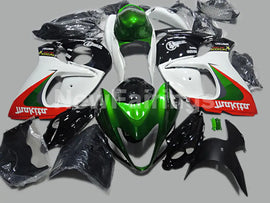 Green and White Red Factory Style - GSX1300R Hayabusa 08-20 Fairing Kit
