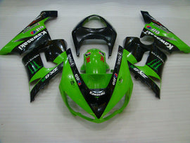 Kit de carenado Monster verde y negro - NINJA ZX-6R 05-06