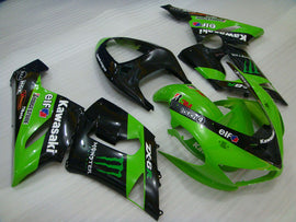 Kit de carenado Monster verde y negro - NINJA ZX-6R 05-06